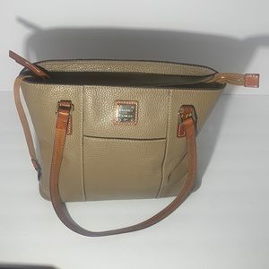 Dooney and Bourke bag taupe brown vintage 11” strap drop Excellent condition